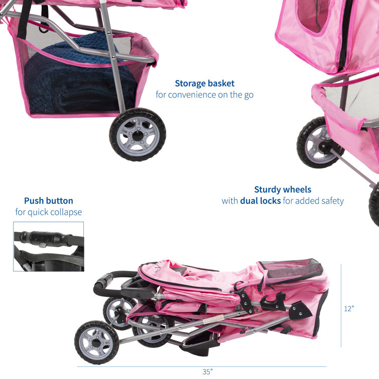 Vivo 3 wheel dog & cat stroller hot sale